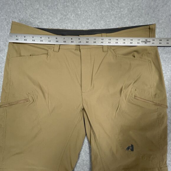 Eddie Bauer First Ascent Pants Mens 38 x 30 Khaki Tan Convertible Nylon Cargo - Picture 7 of 15